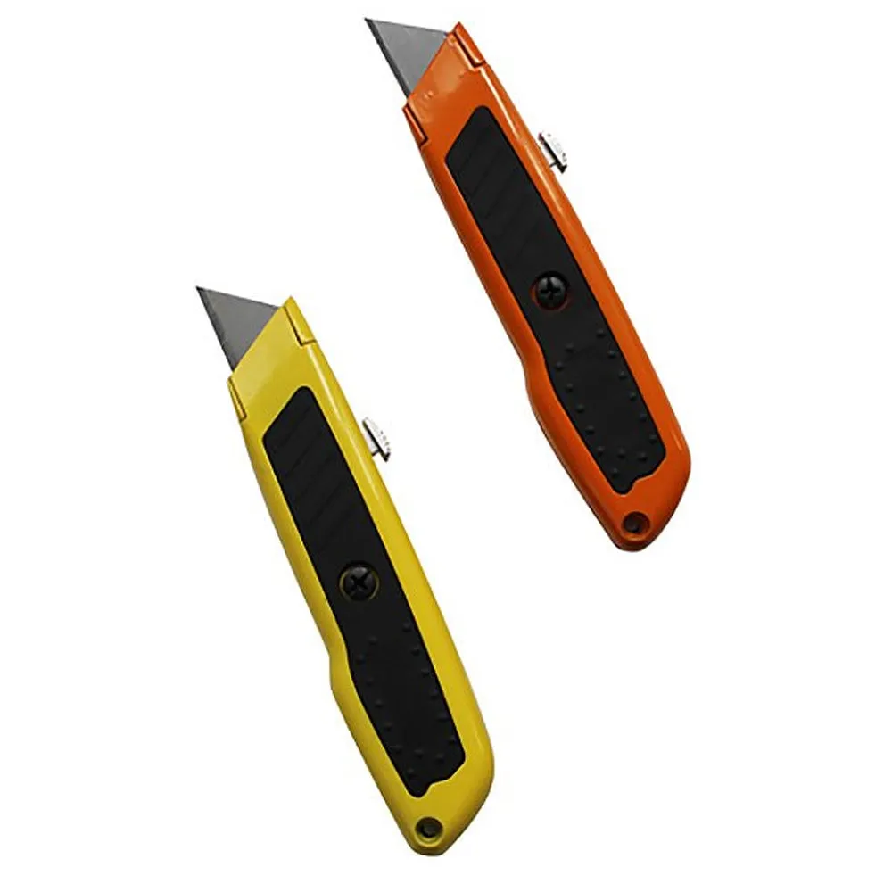 2 X Optic Utility Knife Box Cutter Super Heavy Duty Retractable Razor Blade Tool
