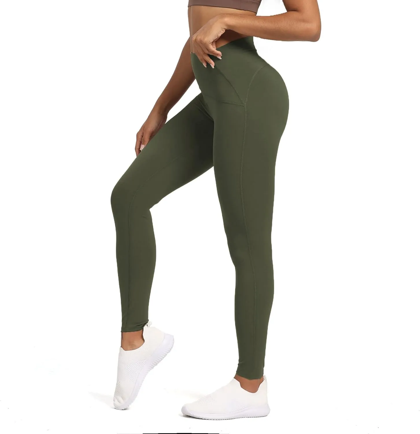 Aoxjox High Waisted Workout Leggings for Women Tummy Control High Rise Scrunch Buttery Soft Scarlett Yoga Pants