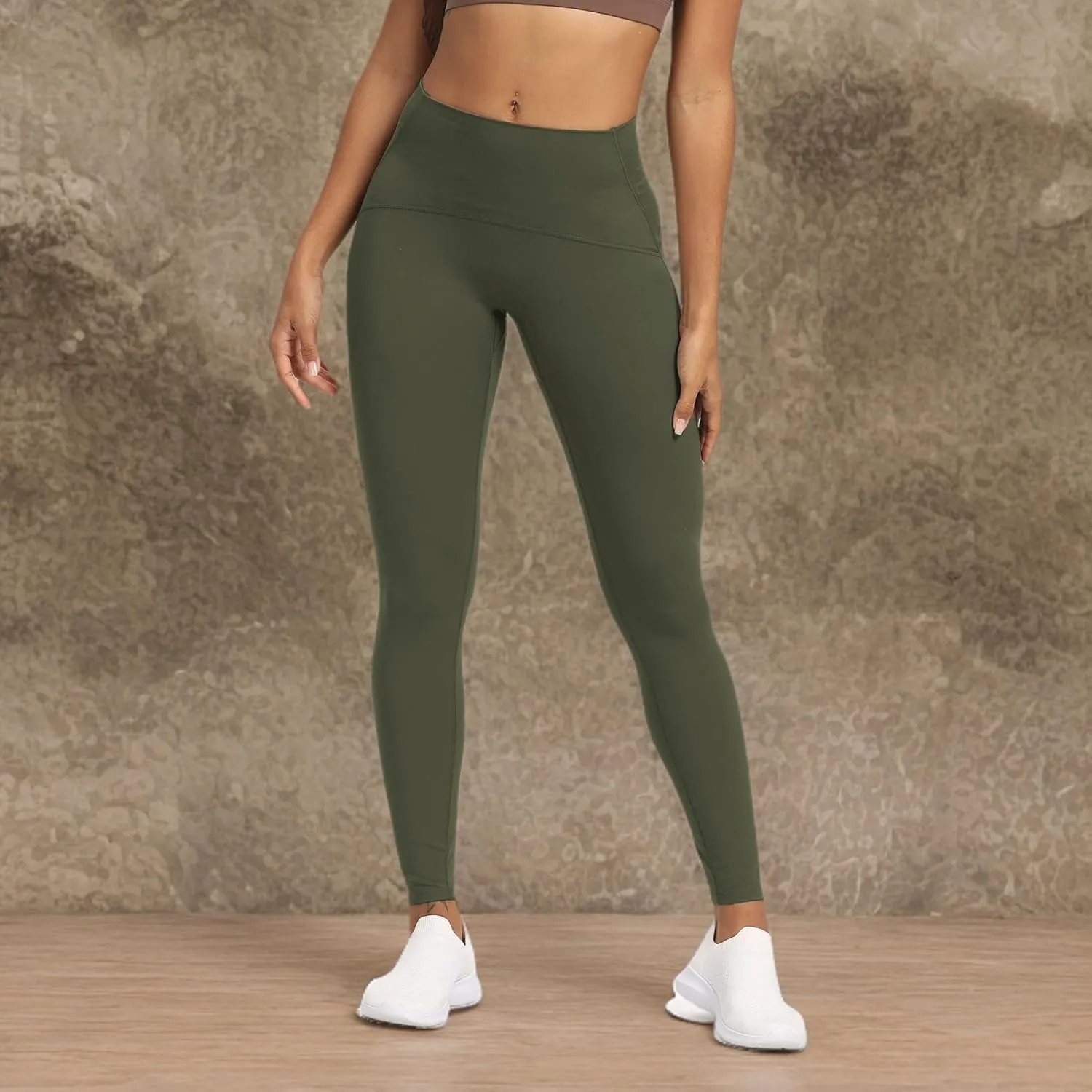 Aoxjox High Waisted Workout Leggings for Women Tummy Control High Rise Scrunch Buttery Soft Scarlett Yoga Pants