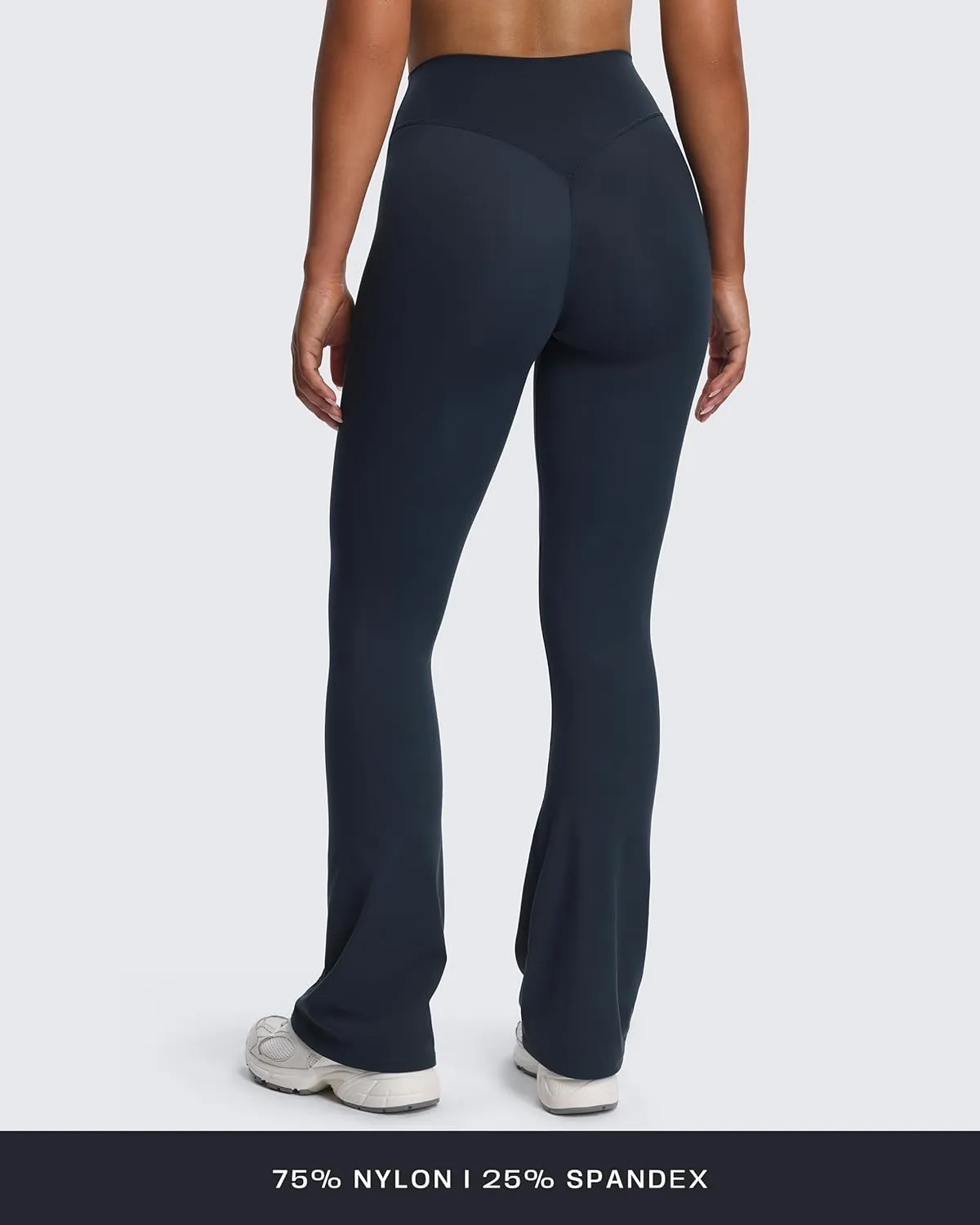 Aoxjox Workout Breeze Flares Leggings for Women High Waisted Tummy Control Buttery Soft Wide Leg Yoga Pants 32"