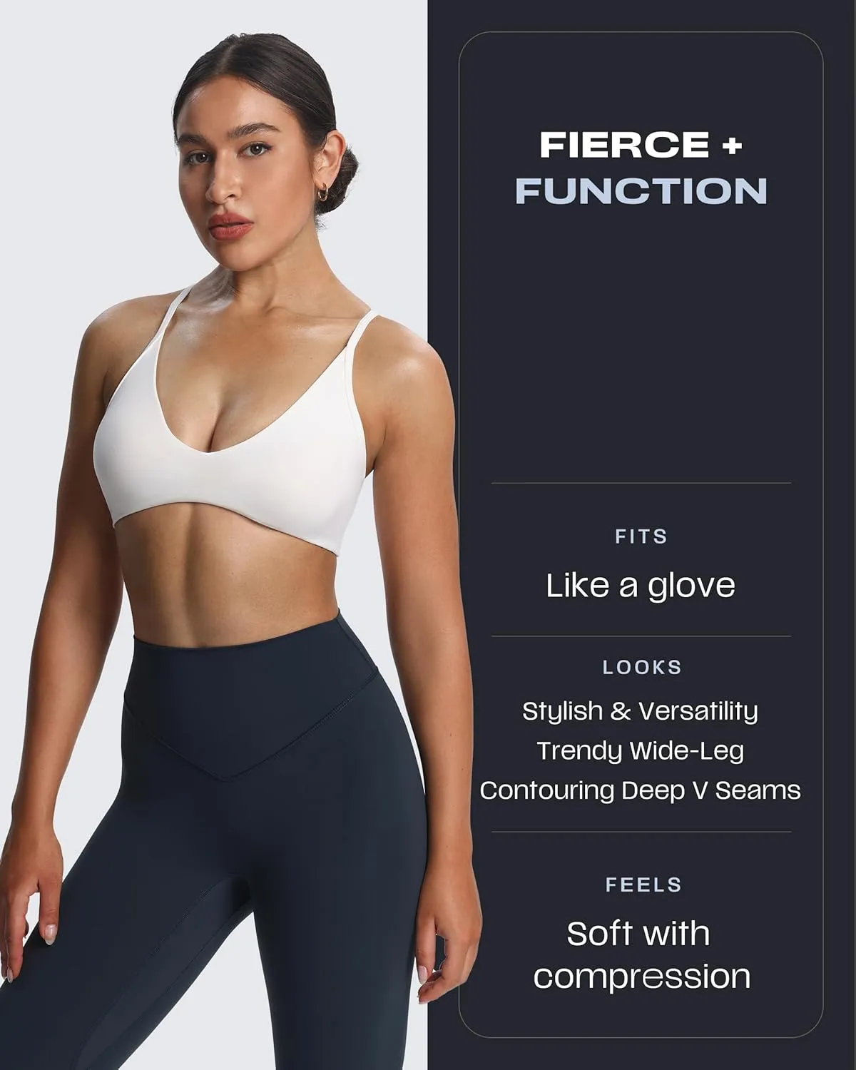 Aoxjox Workout Breeze Flares Leggings for Women High Waisted Tummy Control Buttery Soft Wide Leg Yoga Pants 32"