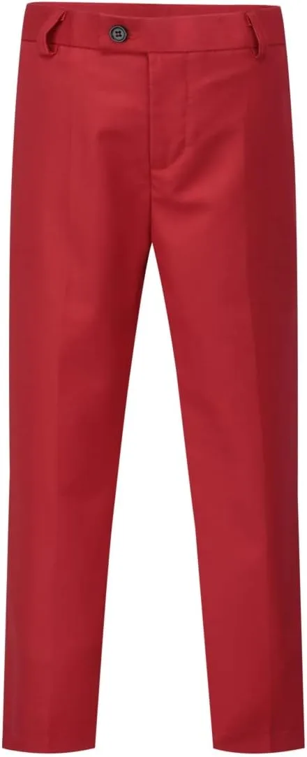 Boyland Boys Solid Color Tuxedo Slim Fit 3 Pieces Suit Set Notched Lapel Jacket Vest Pants for Wedding Prom Party