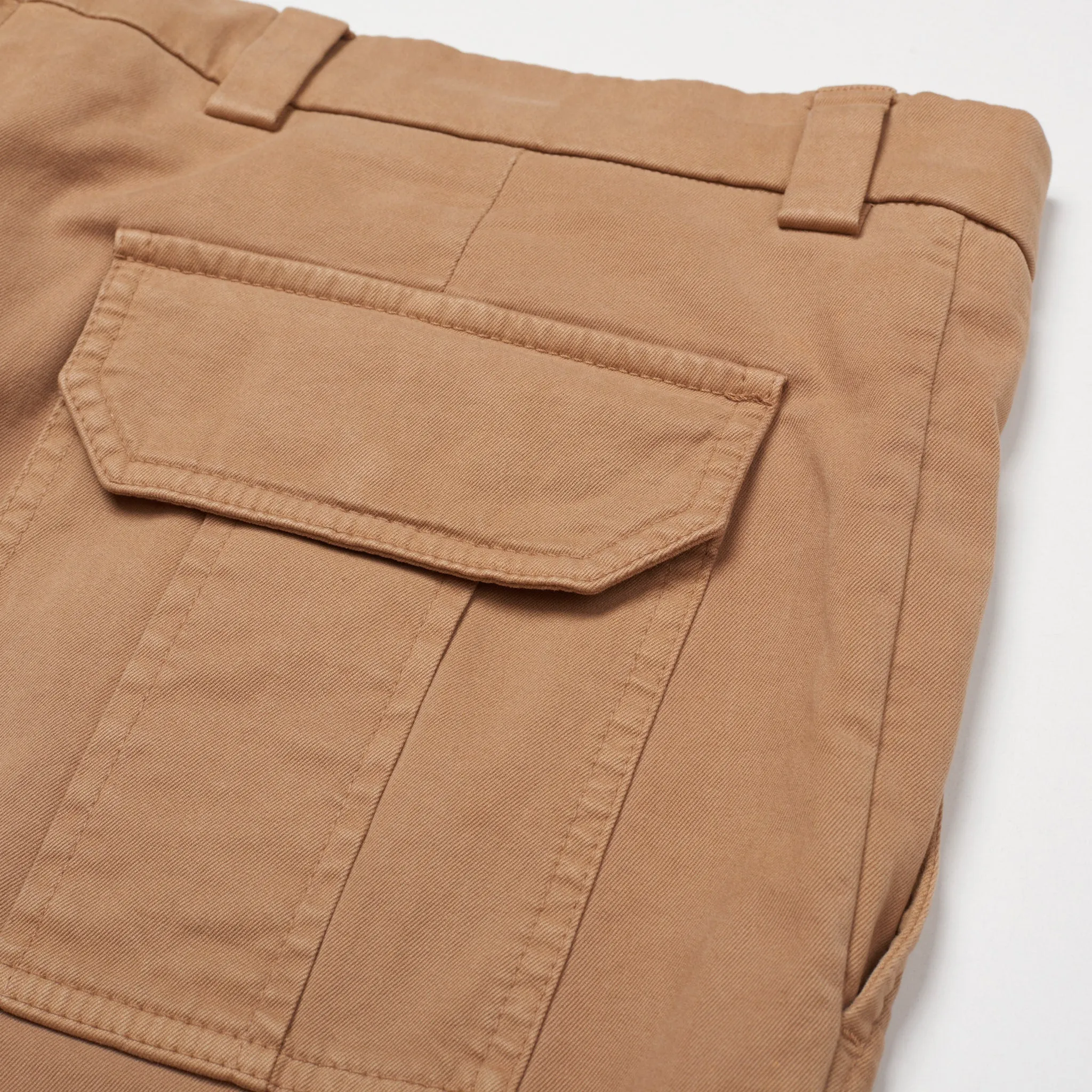 BRUNELLO CUCINELLI Tan Twill Cotton Flat Front Slim Leisure Fit Pants 50 US 34