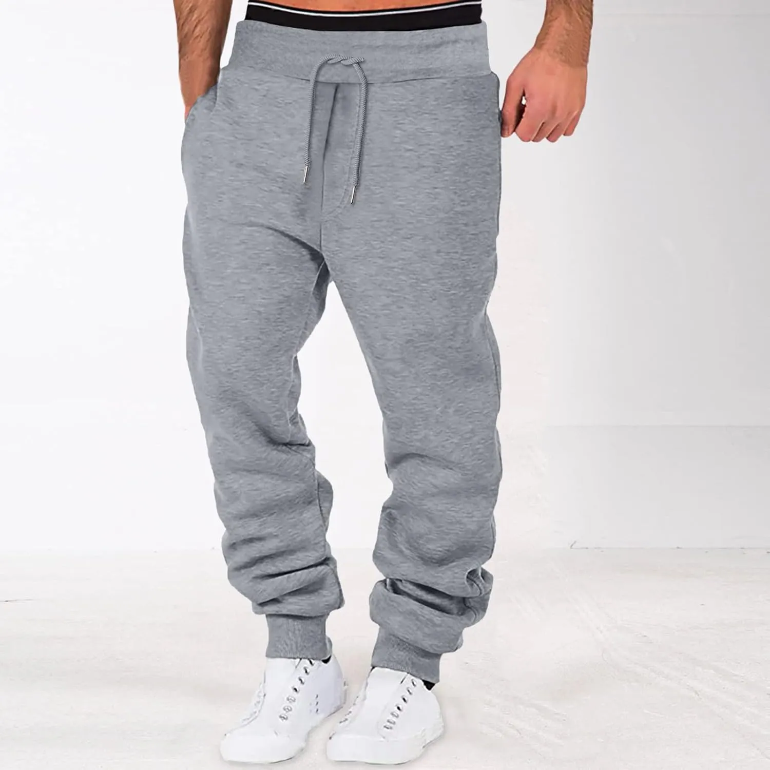 Cargo Sweatpants for Men Big and Tall Sport Pants Drawstring Sports Trousers for Men Mens Cargo Sweatpants Drawstring