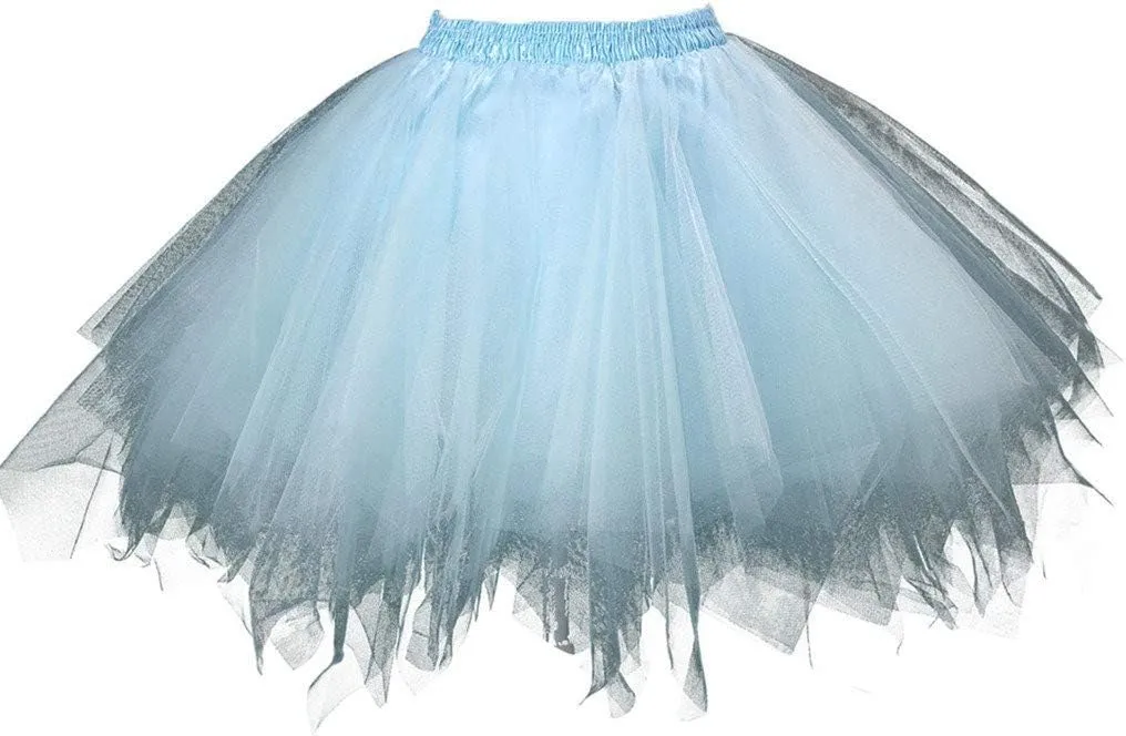 Carnevale New Women Tulle Skirts Knee Length Long Adult Tutu Layered Short Prom Party Midi Skirt Mini Skirt
