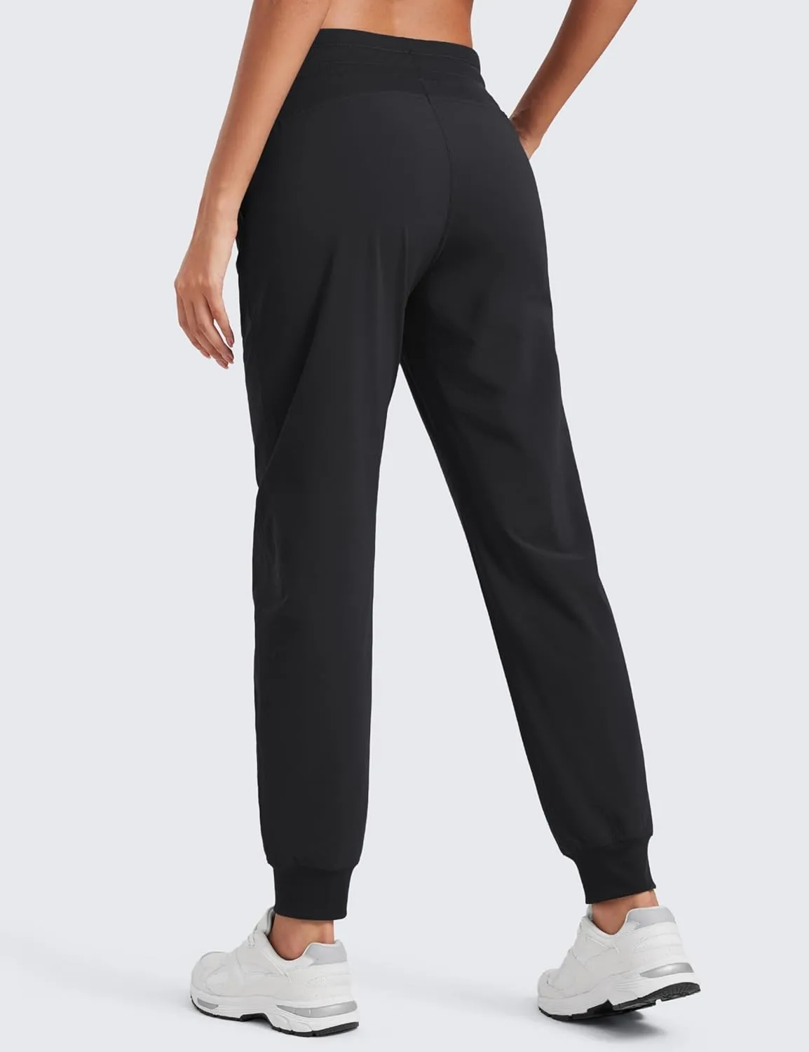 CRZ YOGA Casual Workout Jogger for Women 28.5" - Tapered Lightweight Stretch Athletic Outdoor Pants with Pockets