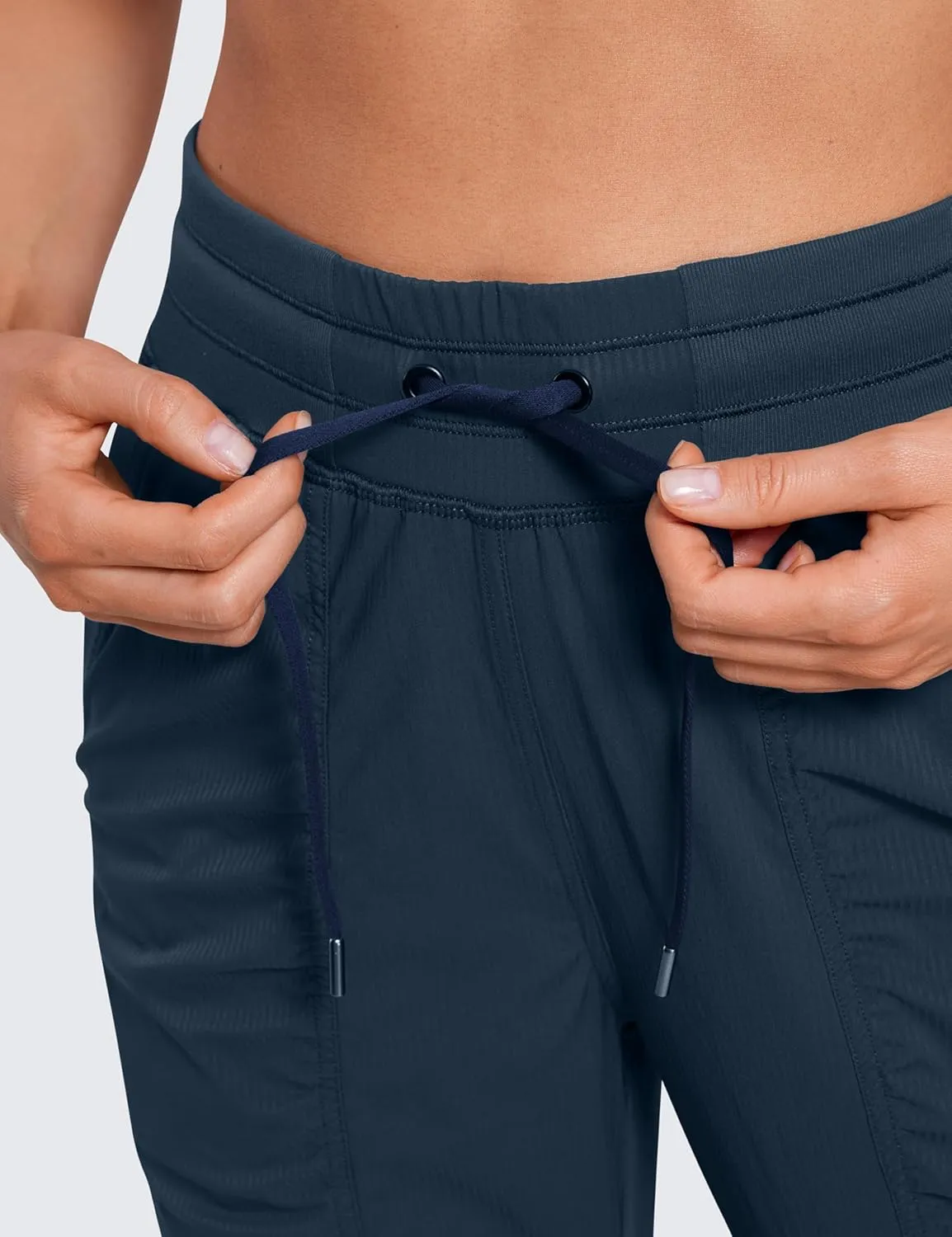 CRZ YOGA Lightweight Workout Joggers for Women, High Waisted Outdoor Running Casual Track Pants with Pockets