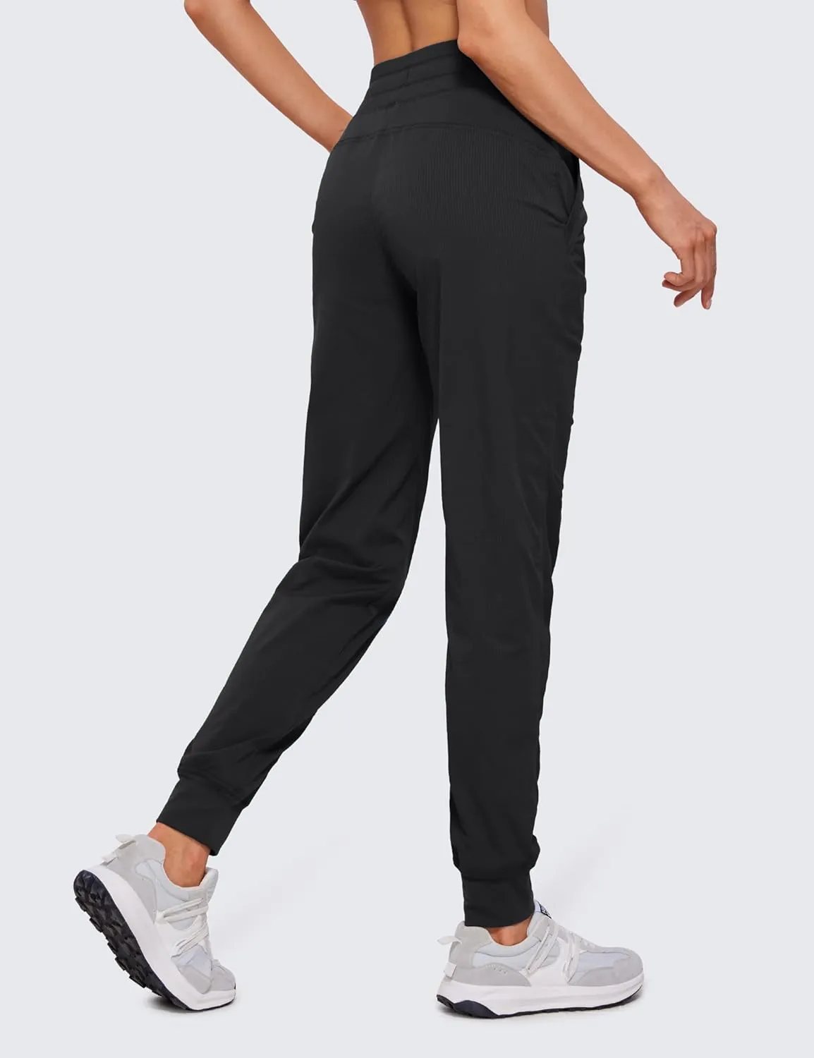 CRZ YOGA Lightweight Workout Joggers for Women, High Waisted Outdoor Running Casual Track Pants with Pockets