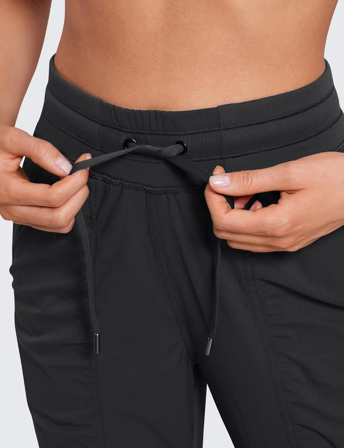 CRZ YOGA Lightweight Workout Joggers for Women, High Waisted Outdoor Running Casual Track Pants with Pockets