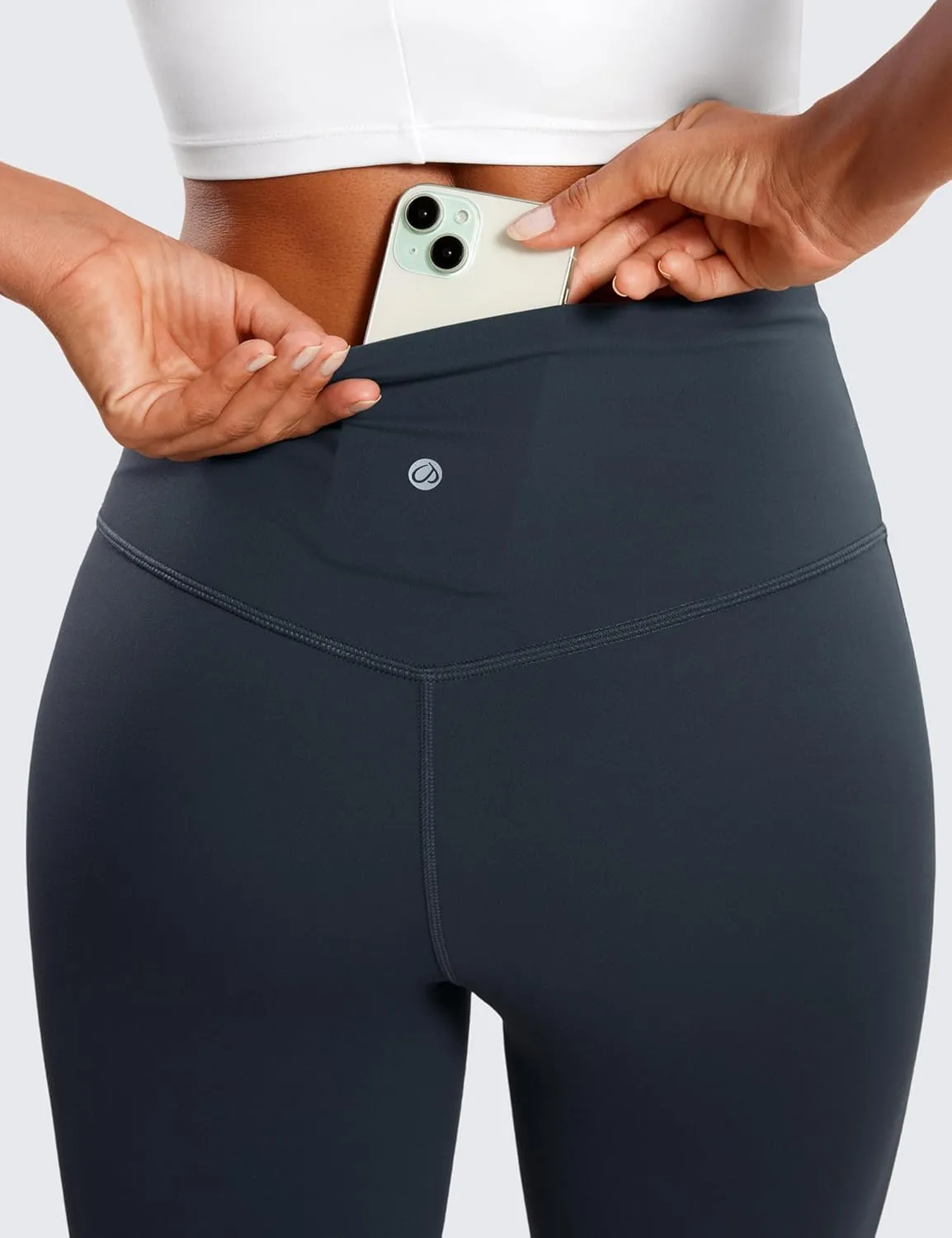 CRZ YOGA Womens Butterluxe High Waisted Flare Capris Leggings 23" - Bootcut Yoga Pants Cropped Lounge Casual Comfy