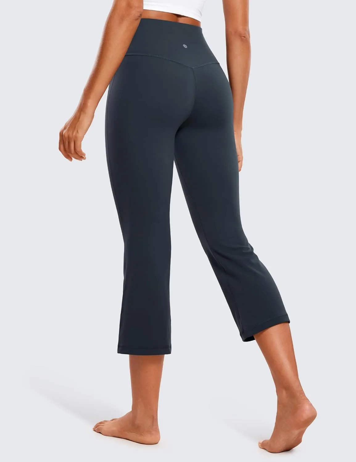 CRZ YOGA Womens Butterluxe High Waisted Flare Capris Leggings 23" - Bootcut Yoga Pants Cropped Lounge Casual Comfy
