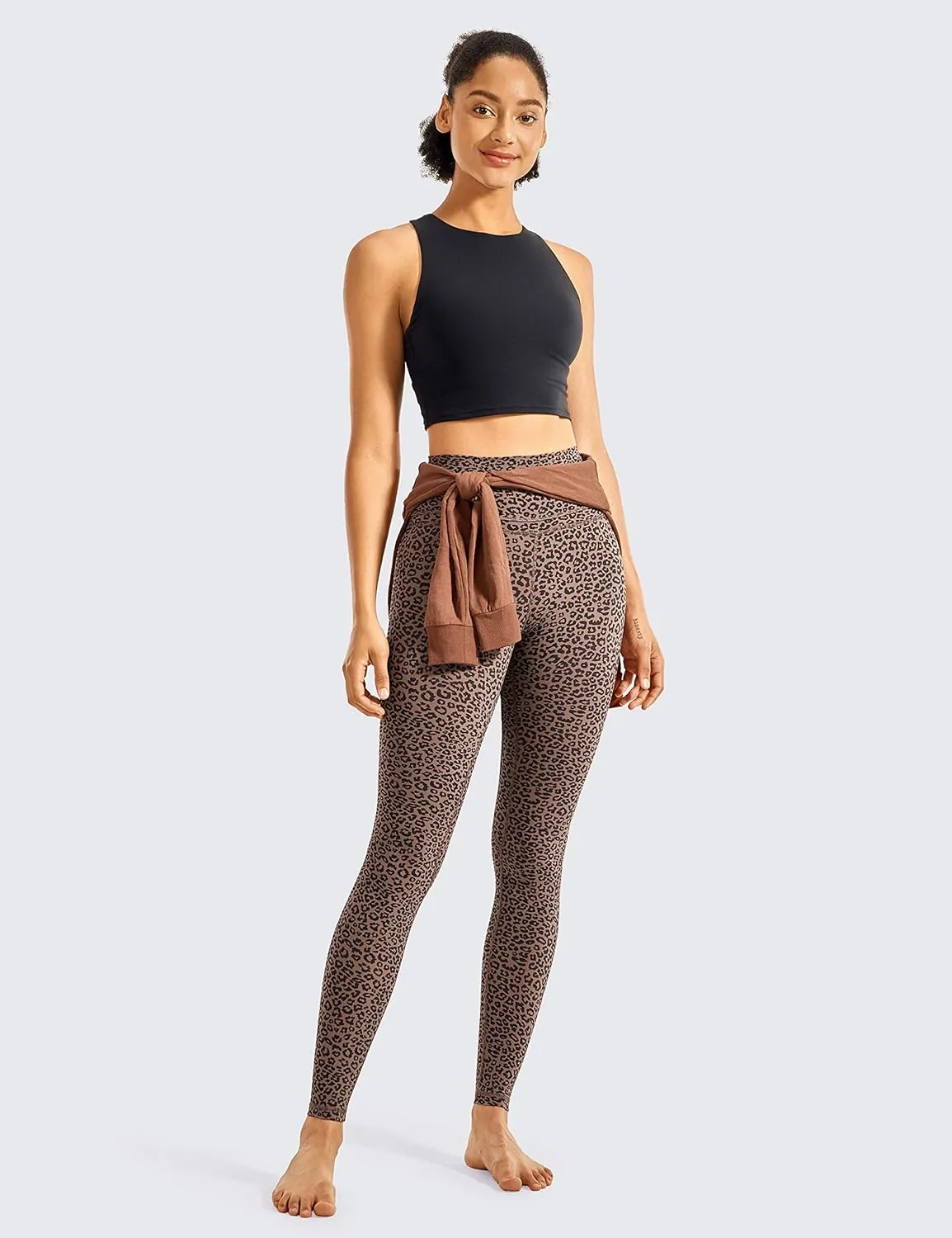 CRZ YOGA Women's Naked Feeling I Workout Leggings 28 Inches - High Waisted Full-Length Yoga Pants