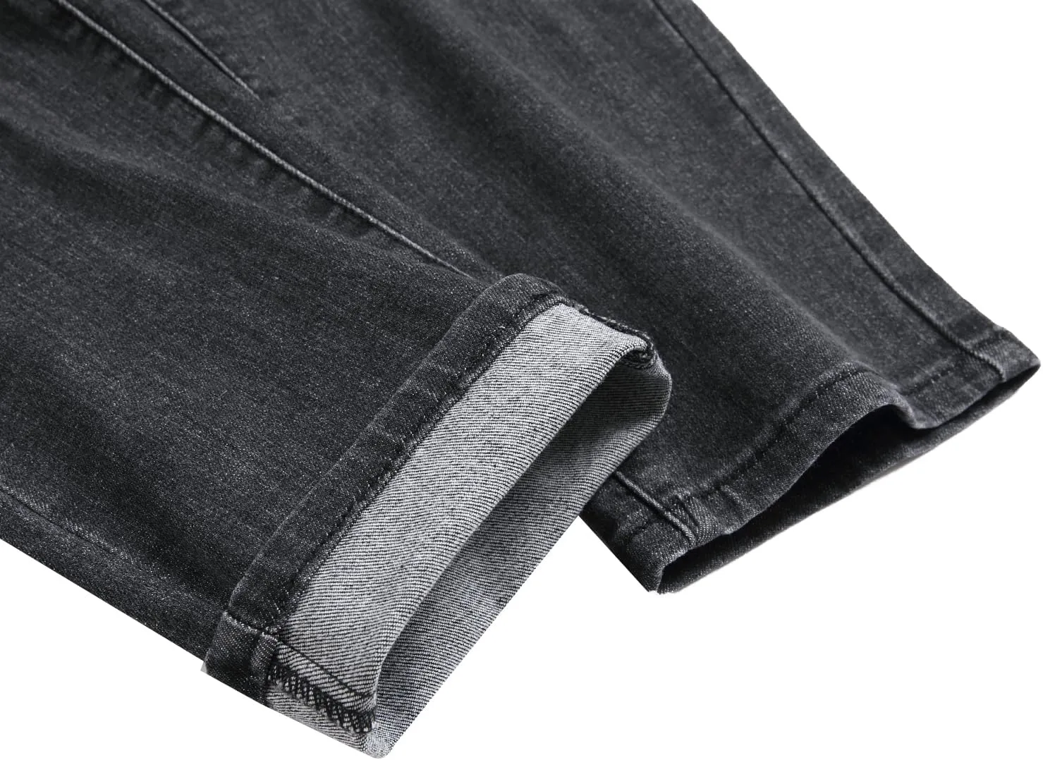 Denim Jeans for Men Slim Fit Ripped Stretch Skinny Distressed Stacked Straight Leg Moto Biker Pants