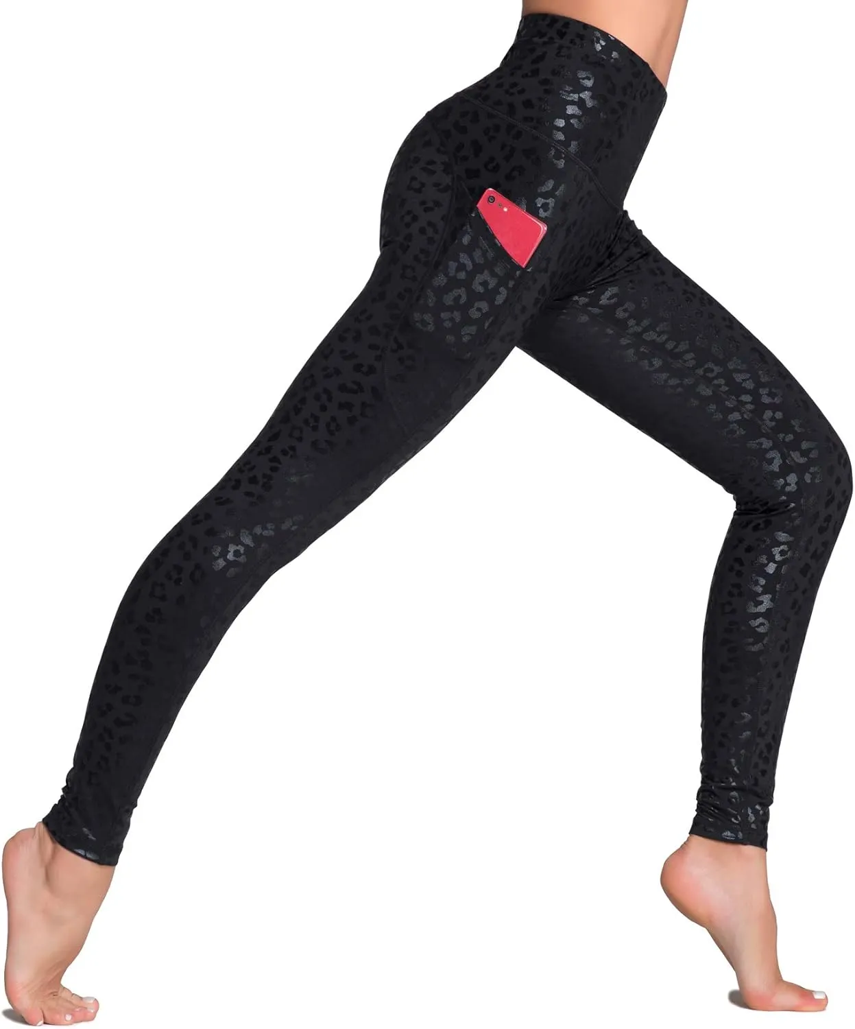 Dragon Fit High Waist Yoga Leggings with 3 Pockets,Tummy Control Workout Running 4 Way Stretch Yoga Pants