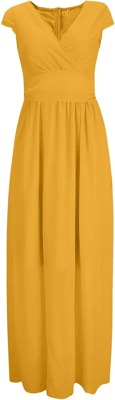 Dresses for Women Plus Size Casual Elegant Dress Spring Bodycon Dresses Flowy Swing V Neck Wedding Guest Party Dress