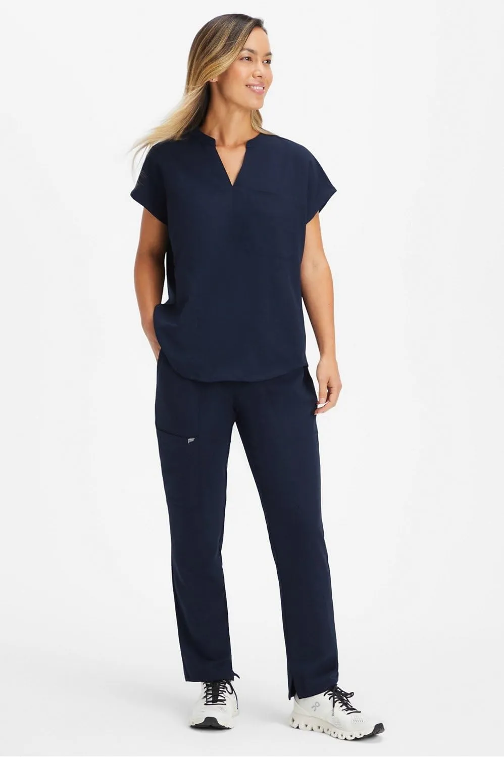 Fabletics Women's Performance Scrub Pant - MotionTech, 4-Way Stretch, Pocket-Packed, Wrinkle-Resist, Semi-Slim Fit