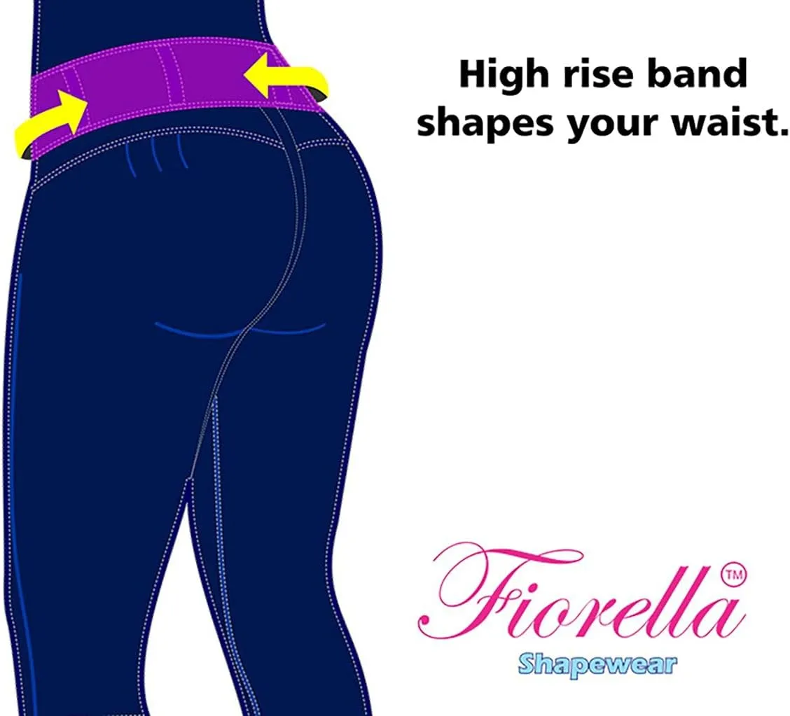 Fiorella Shapewear Butt Lifter Women Bootcut Jeans High Rise Waist Push Up Levanta Cola Pantalones Colombianos 515DB