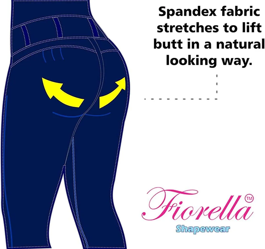 Fiorella Shapewear Butt Lifter Women Bootcut Jeans High Rise Waist Push Up Levanta Cola Pantalones Colombianos 515DB