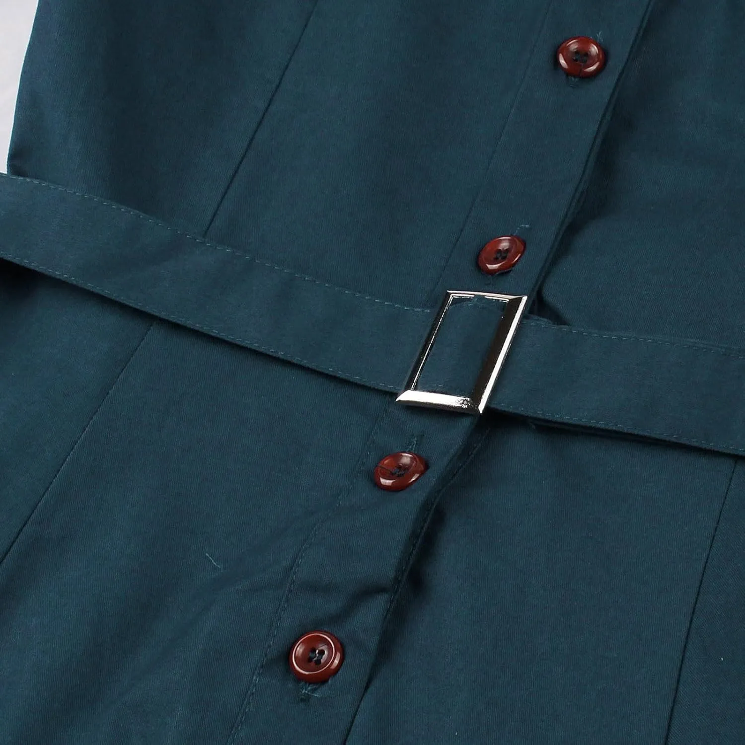 Firzero Women Vintage 1940s Dress Retro 40s 50s Button Business Work A Line Cocktail Dress Bowknot Long Sleeve Formal Dress
