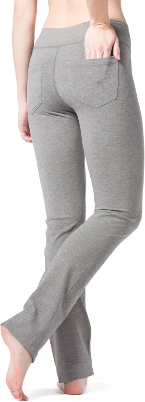 Fishers Finery Women's Ecofabric Straight Leg Yoga Pant with Back Pockets