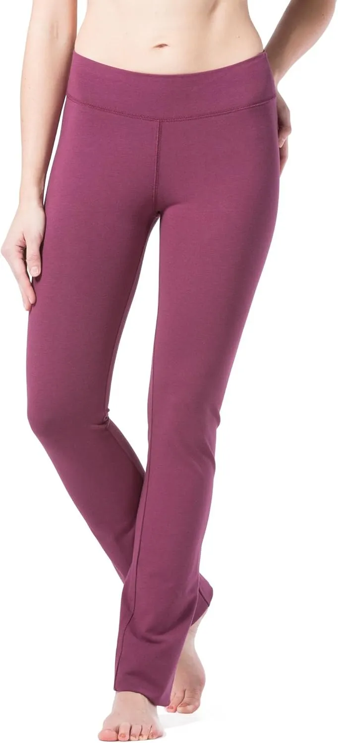 Fishers Finery Women's Ecofabric Straight Leg Yoga Pant with Back Pockets