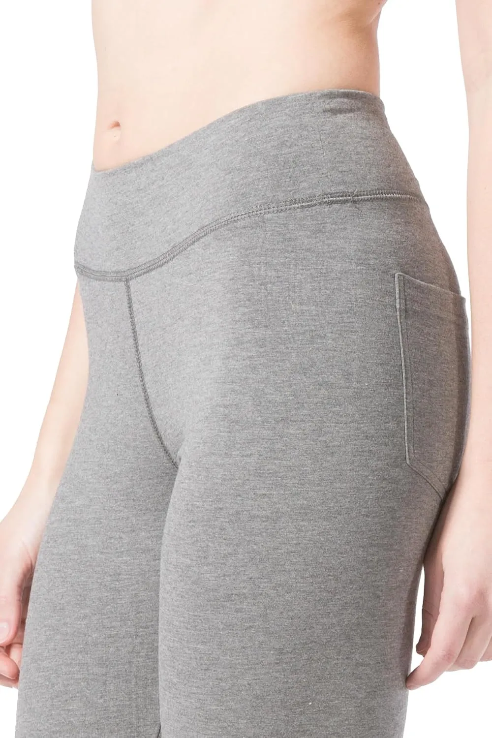 Fishers Finery Women's Ecofabric Straight Leg Yoga Pant with Back Pockets