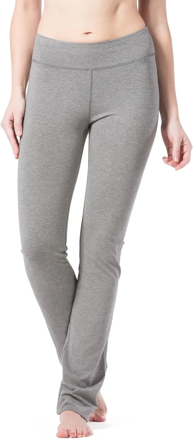 Fishers Finery Women's Ecofabric Straight Leg Yoga Pant with Back Pockets