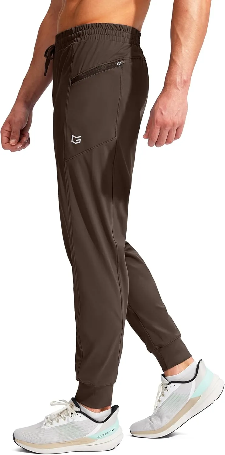 G Gradual Men's Joggers Pants with Zipper Pockets Stretch Athletic Sweatpants for Men Workout Jogging Running