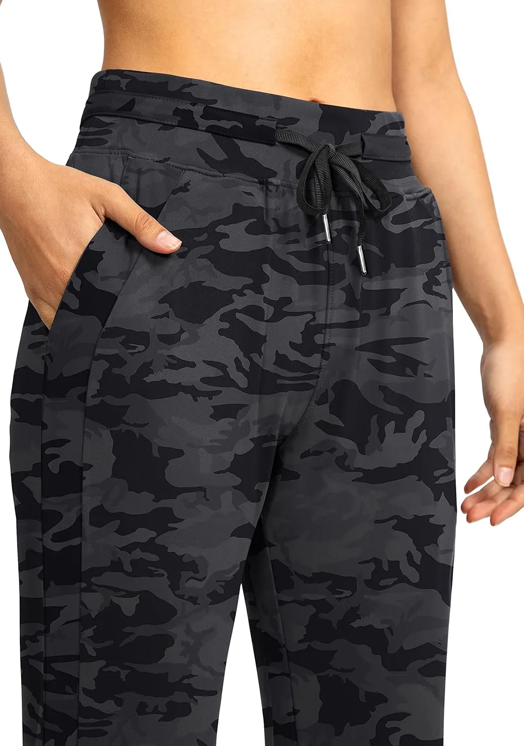 G Gradual Women's Joggers Pants with Zipper Pockets High Waisted Athletic Tapered Sweatpants for Women Workout Lounge