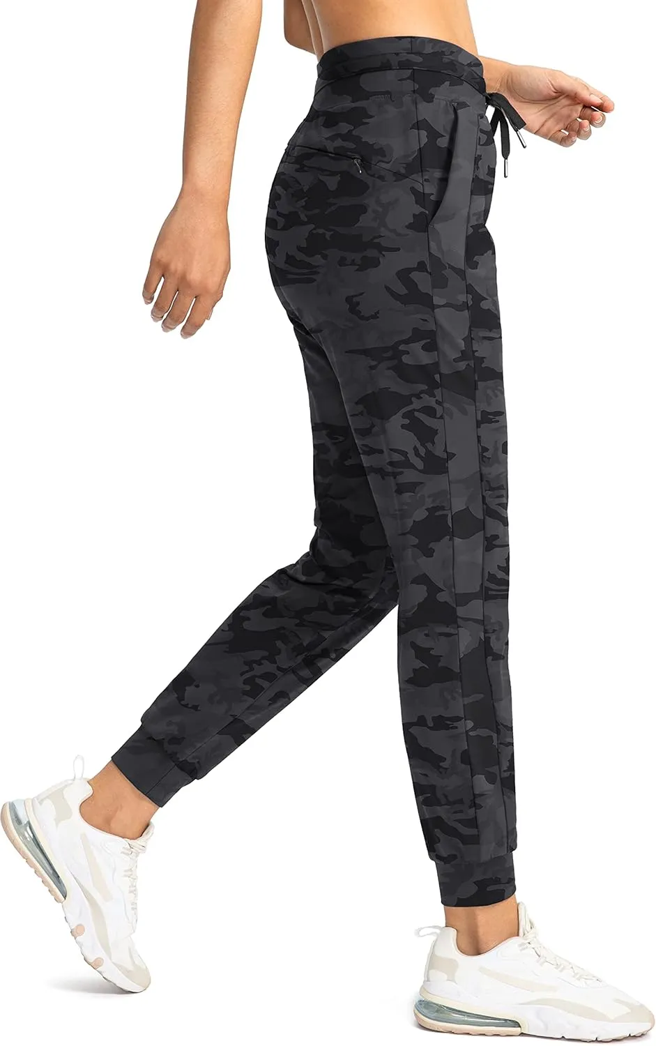 G Gradual Women's Joggers Pants with Zipper Pockets High Waisted Athletic Tapered Sweatpants for Women Workout Lounge