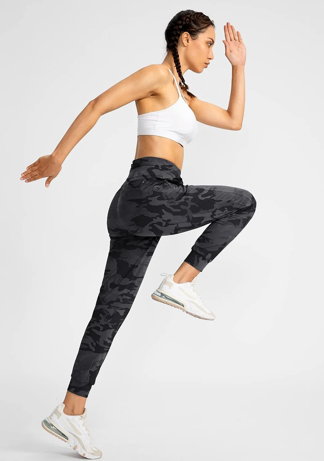 G Gradual Women's Joggers Pants with Zipper Pockets High Waisted Athletic Tapered Sweatpants for Women Workout Lounge