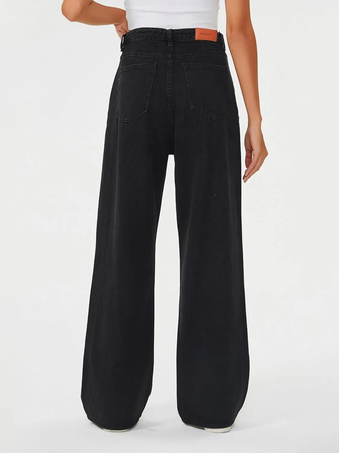 Genleck Baggy Jeans for Woman High Waisted Loose Wide Leg Jean Womens Boyfriend Y2K Pants Trendy