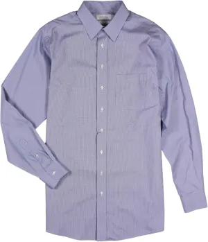 Gold Label Men's Big and Tall Point Collar Dress Shirt Long Sleeve with Pocket, Non-Iron Wrinkle-Resistant