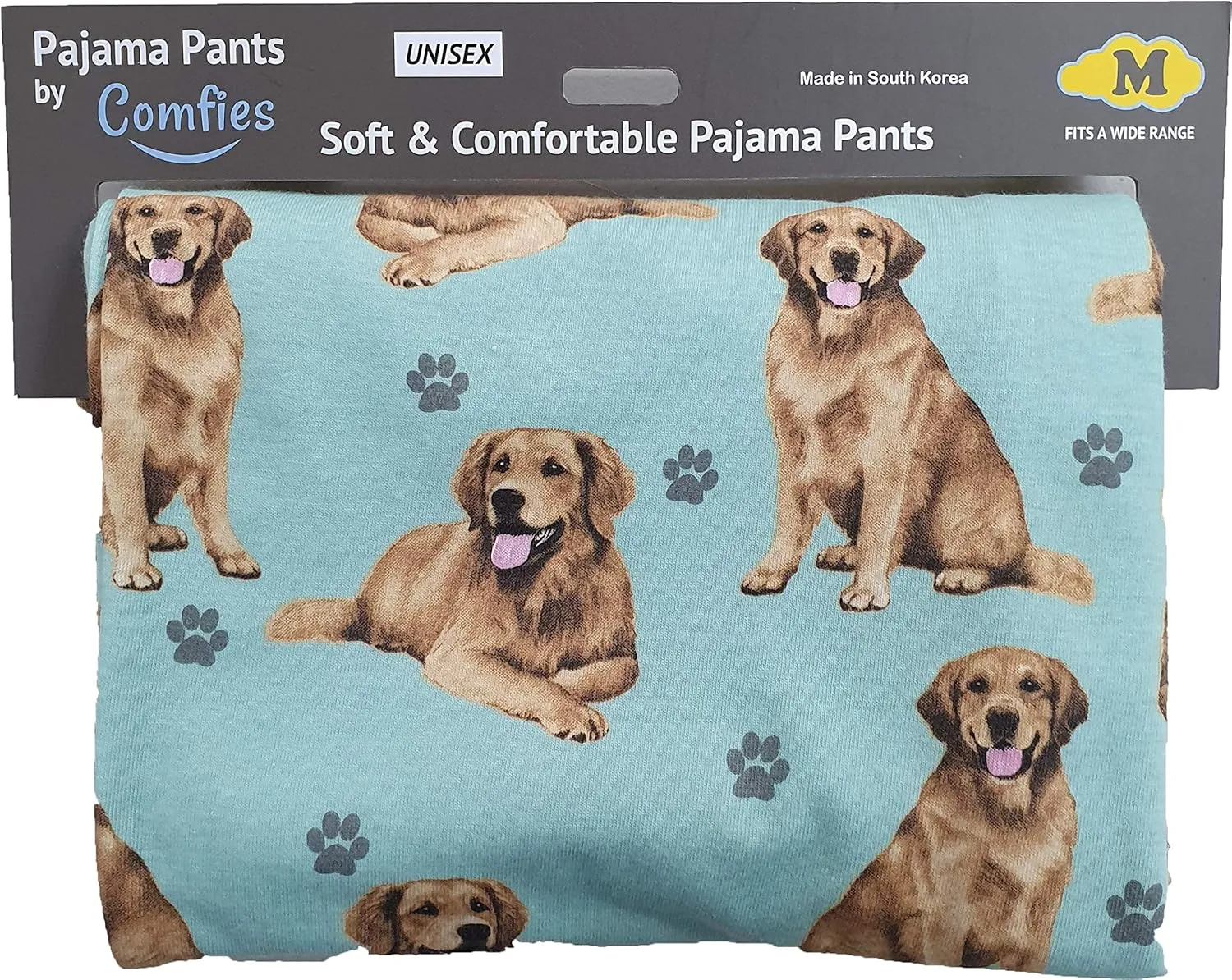 Golden Retriever Unisex Lightweight Cotton Blend Pajama Bottoms  Soft and Comfortable  Perfect for Golden Retriever Gifts
