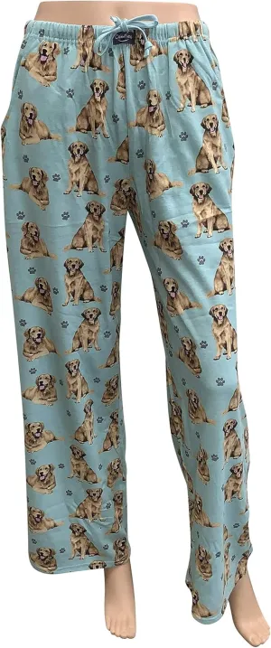 Golden Retriever Unisex Lightweight Cotton Blend Pajama Bottoms  Soft and Comfortable  Perfect for Golden Retriever Gifts