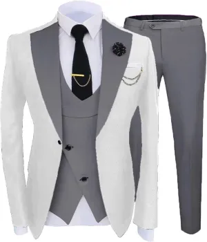 Groom Suits for Wedding 2025 Mens Slim Fit Fashion Tuxedo Dress Suit for Party ST-XZ009