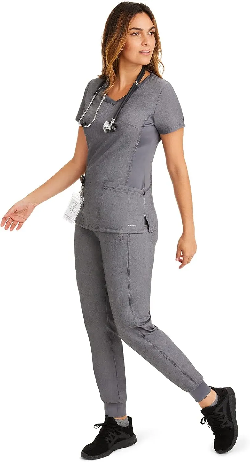 Healing Hands Jogger Scrubs for Women 6 Pocket Tara Scrub Pant 9233 Purple Label