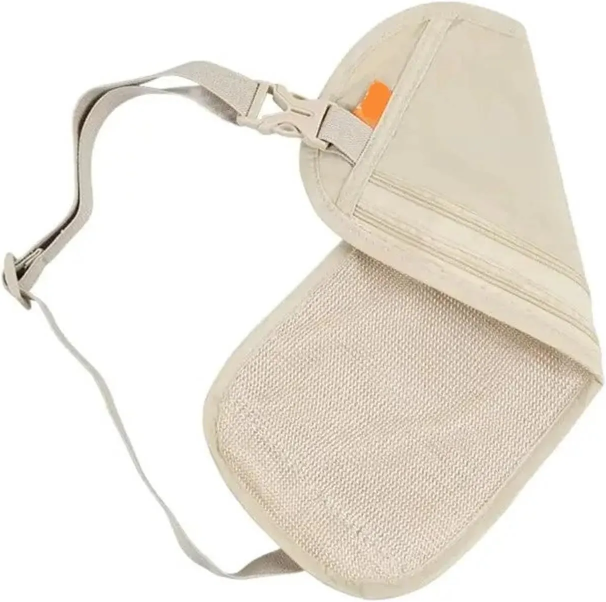 Invisible Travel Waist Packs Pouch For Passport Money Belt Bag Hidden Security Wallet Gift Travel Bag For Fitness and Running(Beige)