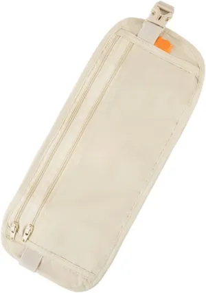 Invisible Travel Waist Packs Pouch For Passport Money Belt Bag Hidden Security Wallet Gift Travel Bag For Fitness and Running(Beige)