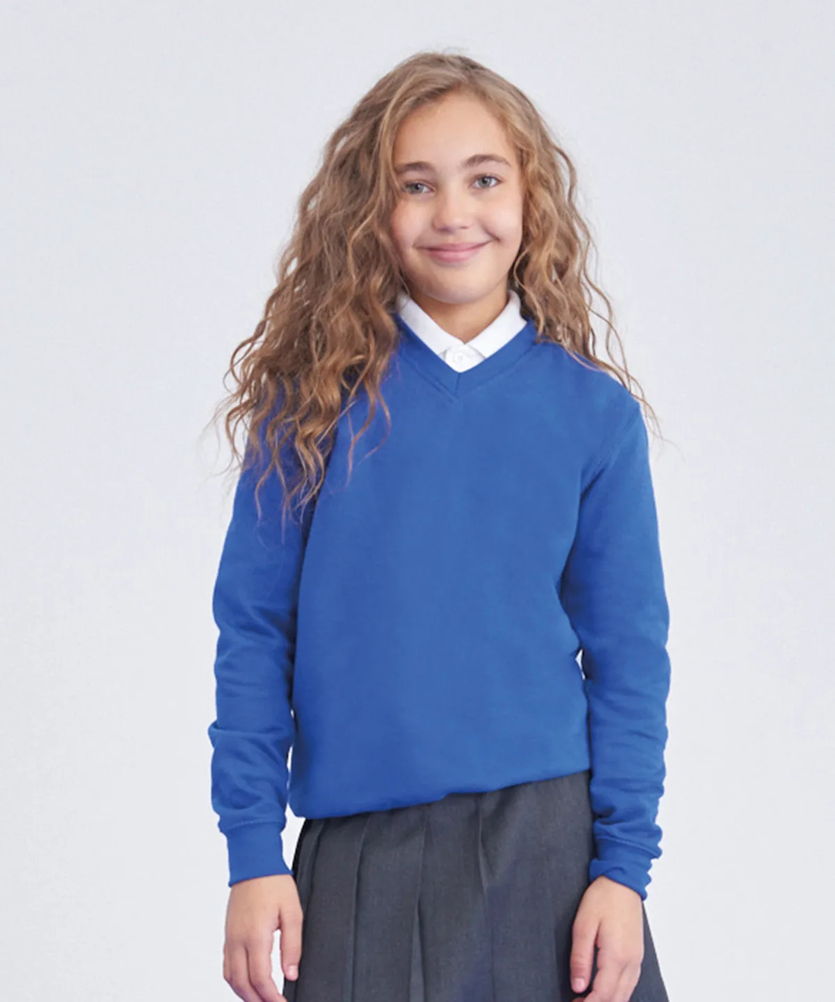 Kids Academy v-neck sweatshirt | Academy Grey