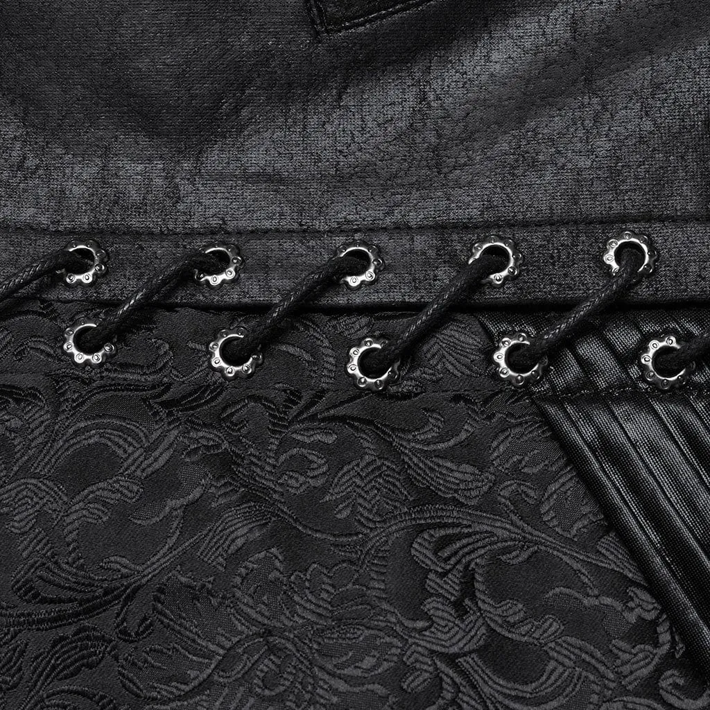 Lace-up Eyelets Buckle-up Waistcoat