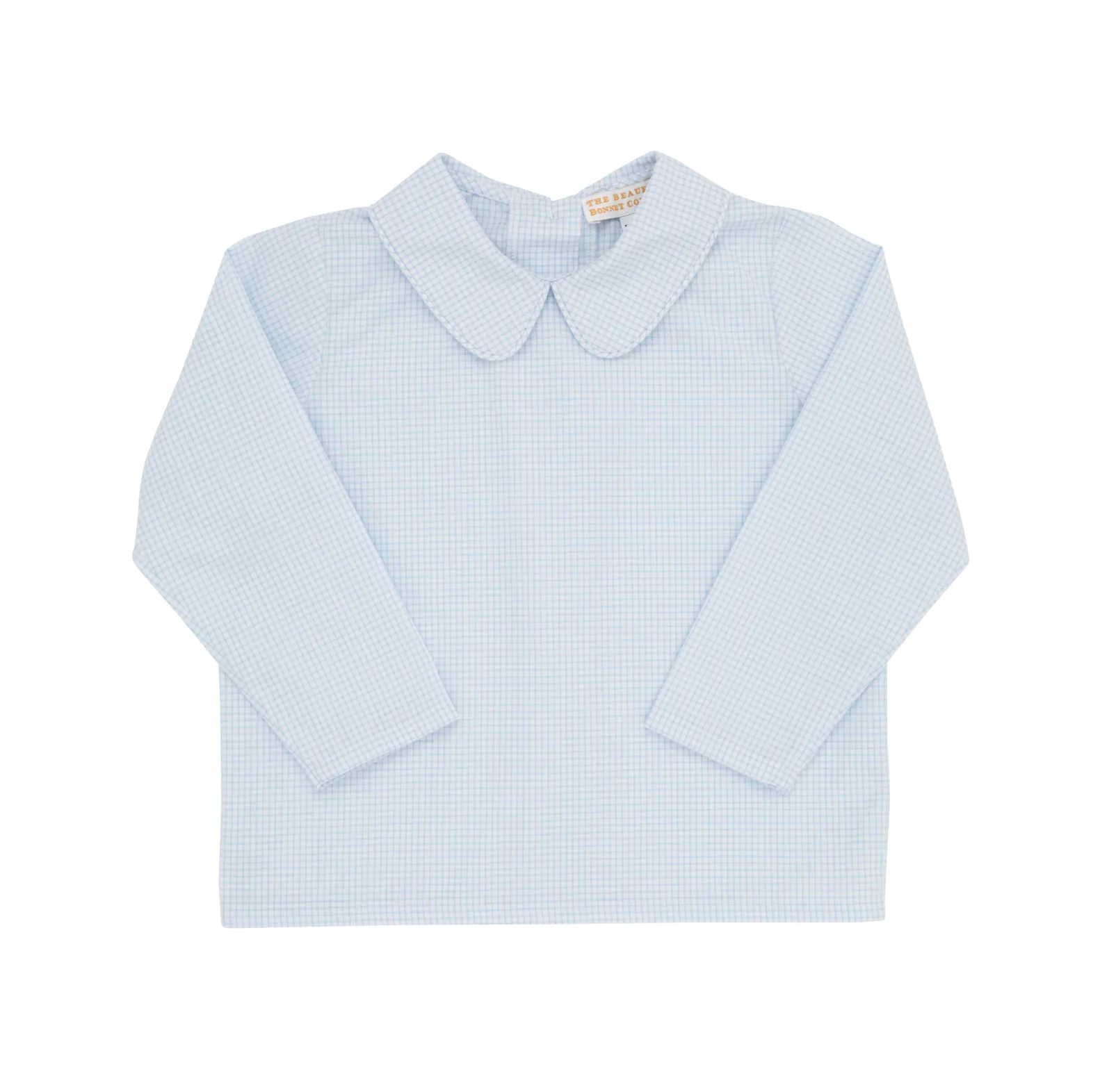 LS Peter Pan Collar Shirt Barrington Blue Mini Windowpane