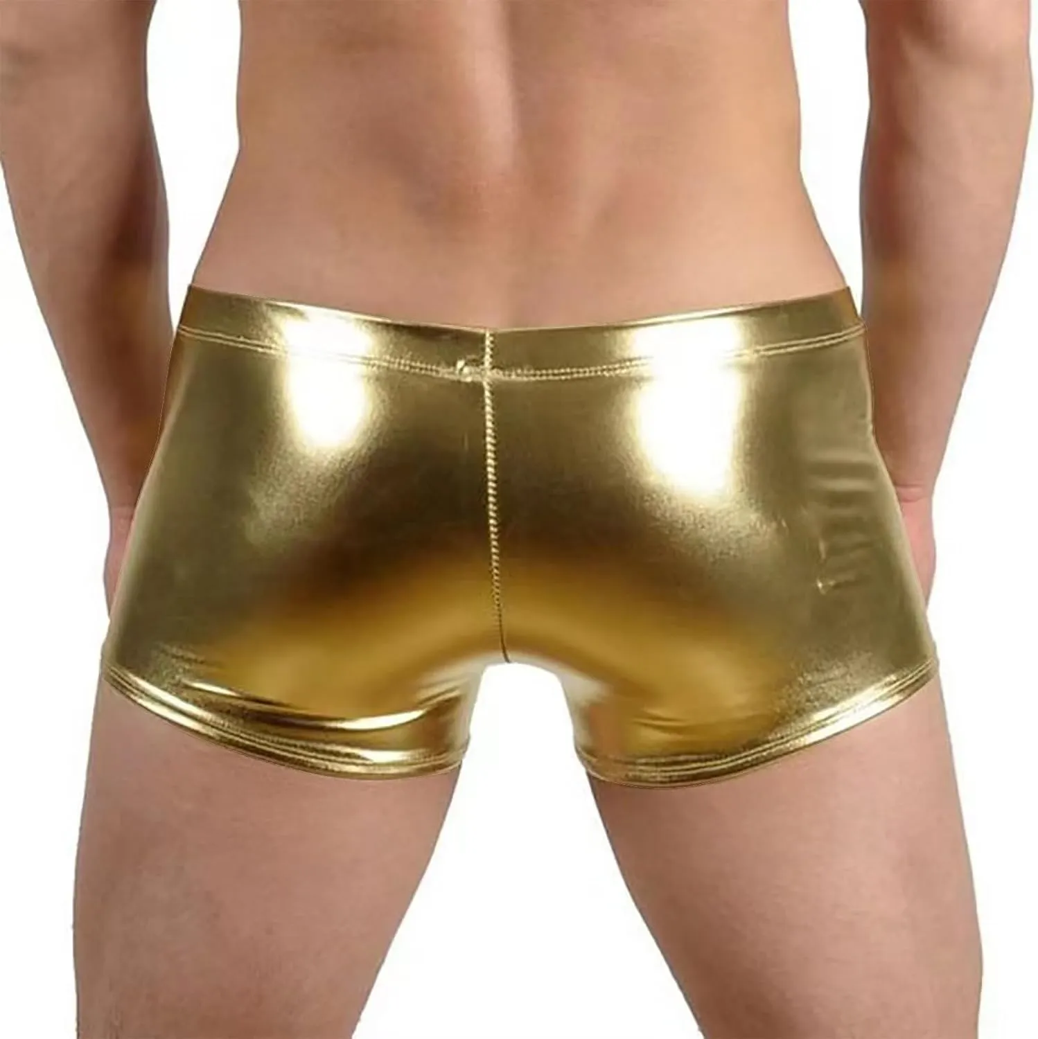 Men's Boxers Patent Leather Shorts Underwear Sexy Underwear Steel Pipe Leather Pants Casual Men's Underwear Briefs