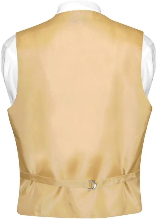 Men's Dress Vest & NeckTie Solid PINK Color Neck Tie Set for Suit or Tuxedo