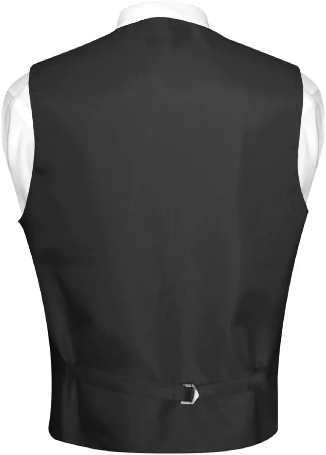 Men's Dress Vest & NeckTie Solid PINK Color Neck Tie Set for Suit or Tuxedo