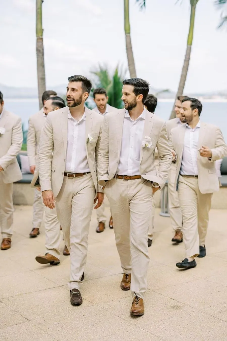 Mens Linen Suit 2 Piece Slim Fit Linen Suit for Men Beach Wedding Two Button Summer Casual Prom Party Suits Set