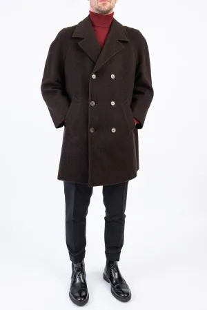Mens Loden Wool Double Breasted Coat, US 40, EU 50