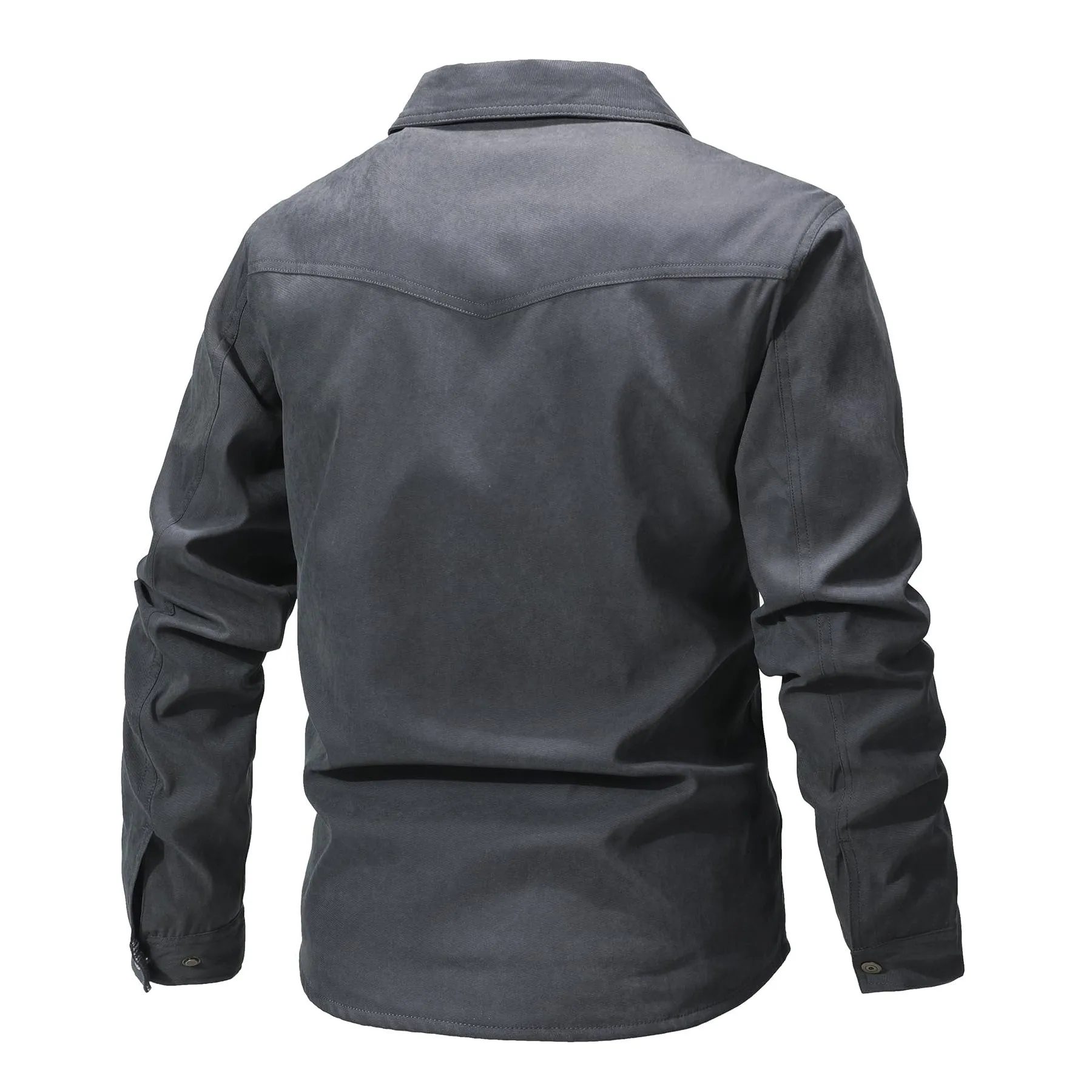 Men's Plaid Flannel Collar Casual Work Jacket