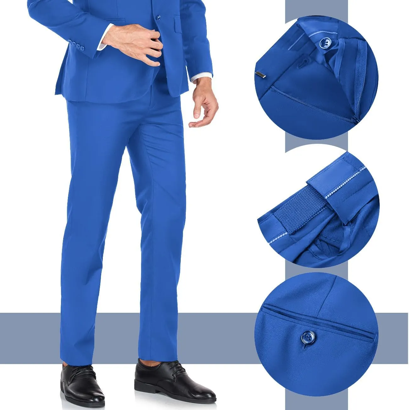 Mens Suit 2 Pieces Suits for Men Slim Fit Blazer Wedding Prom Tuxedo Suit Jacket Pants Set