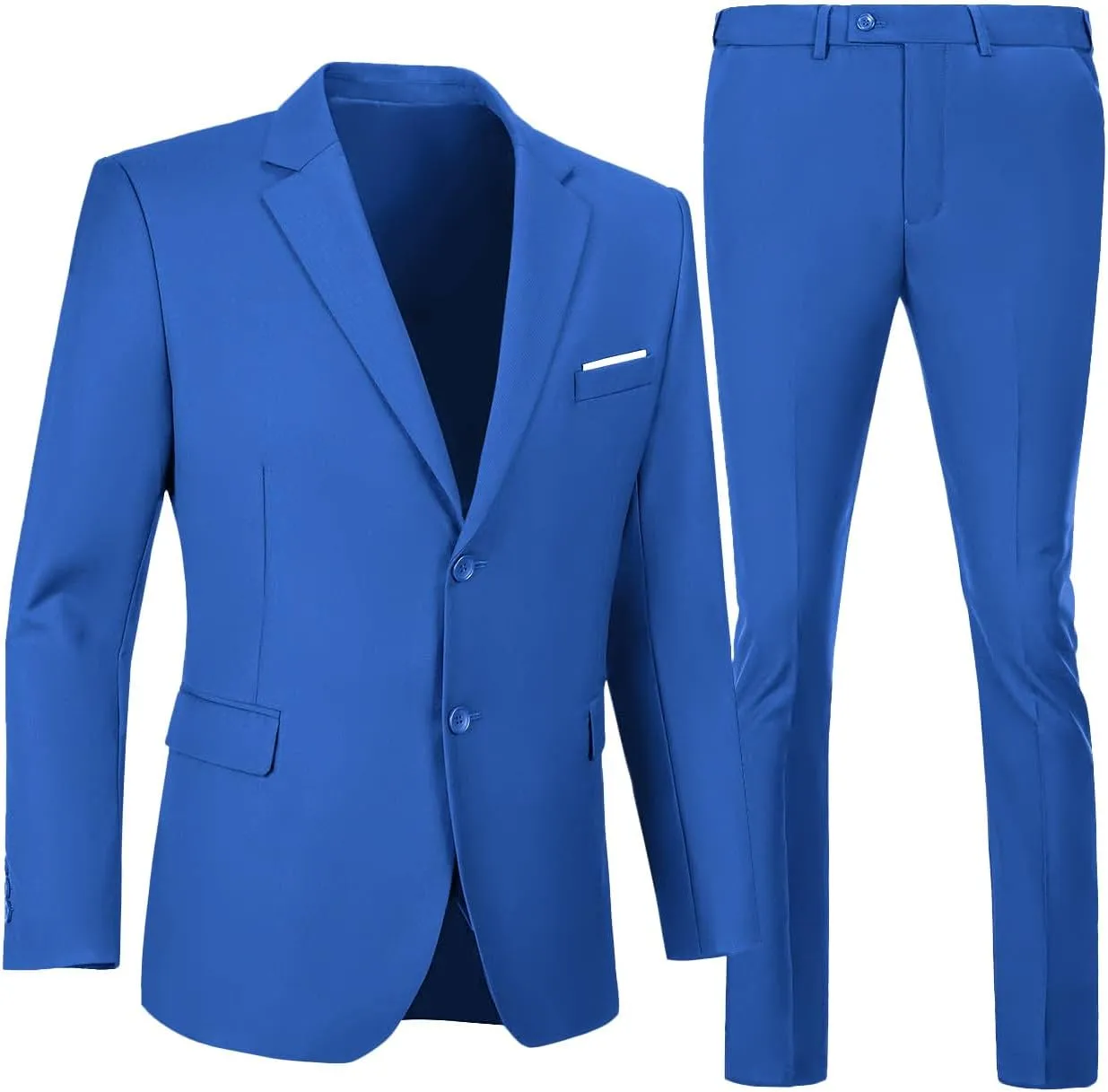 Mens Suit 2 Pieces Suits for Men Slim Fit Blazer Wedding Prom Tuxedo Suit Jacket Pants Set